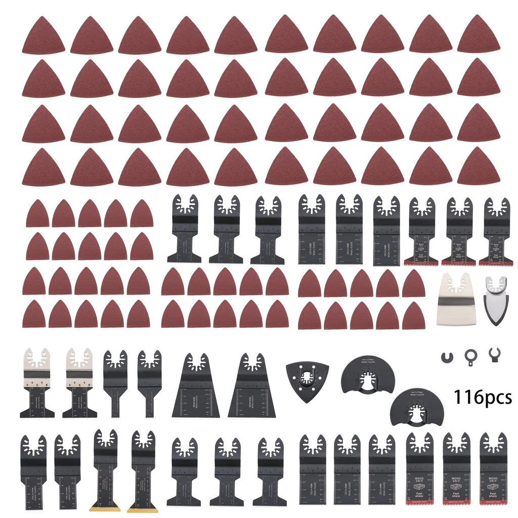 116-Piece Oscillating Saw Blades Kit for Multitools