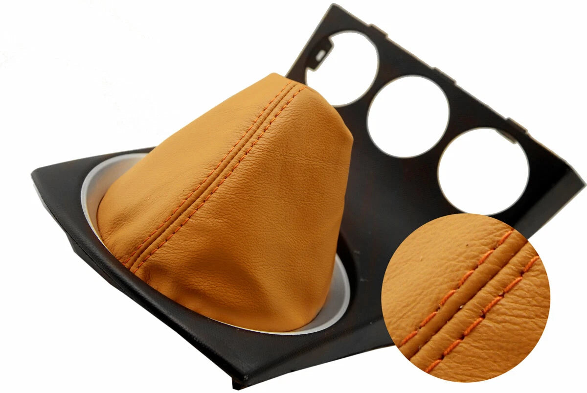 Leather Manual Shift Boot Cover for Nissan 350Z (2003–2008) Burnt Orange