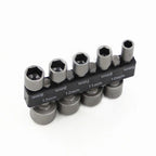 Power Nut Driver Drill Bit Set for Metric Sockets (5-13mm) 1/4" Hex Shank