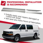 Set of 2 Rocker Panels for Chevy Express GMC Savana Van (1996-2014)