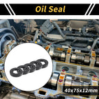 Set of 5 Oil Seal Ring for Rotary Shaft 40x75x12mm NBR Rubber