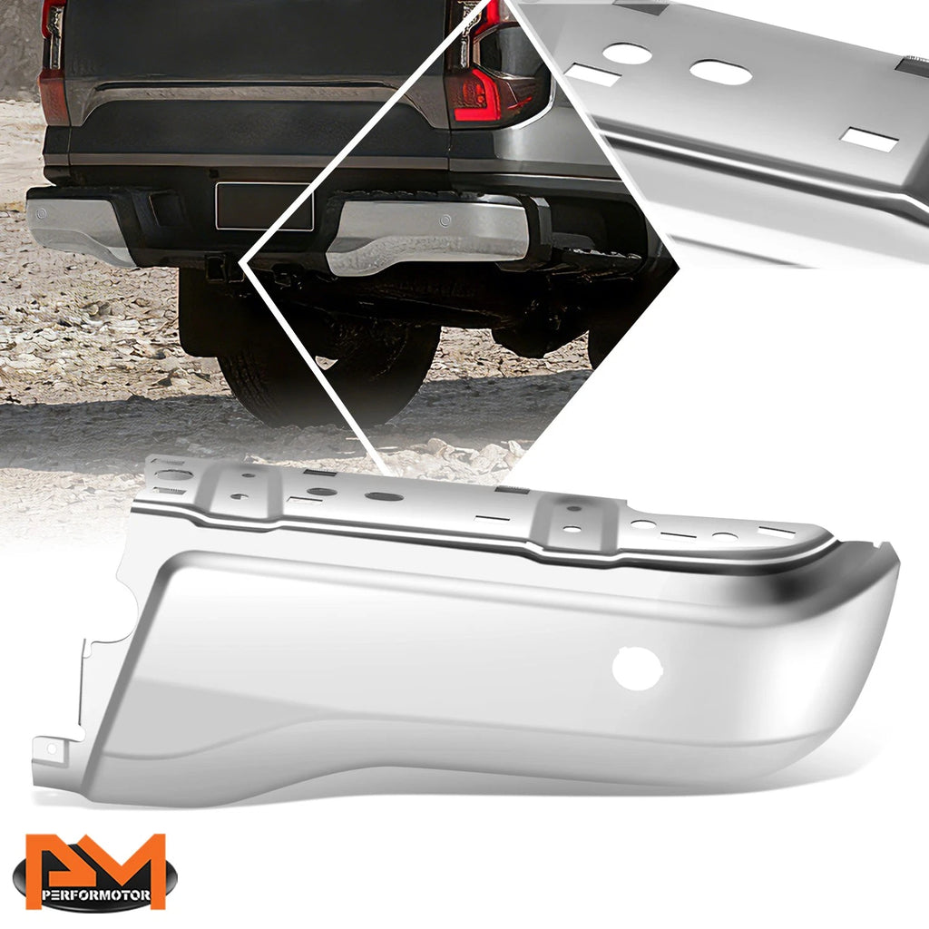 Rear Right Bumper End Cap for Ford Ranger (2019–2023) w/ Parking Sensor Holes Chrome