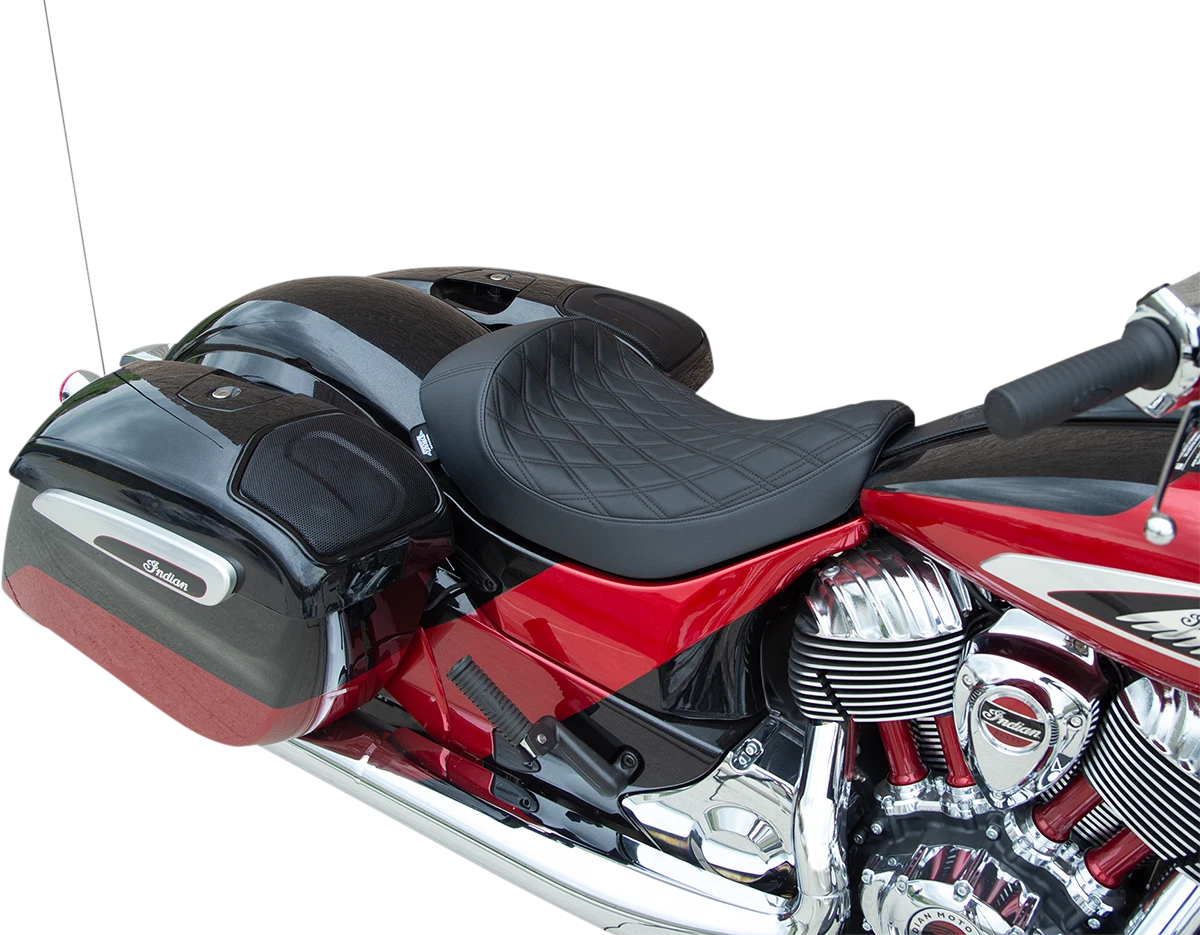 Solo Seat for Indian (Drag Specialties, Double Diamond, Black Stitching)