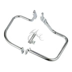 Chrome/Black Saddlebag Guard Rail Crash Bar for Harley FLST FLSTC (2000-2017)