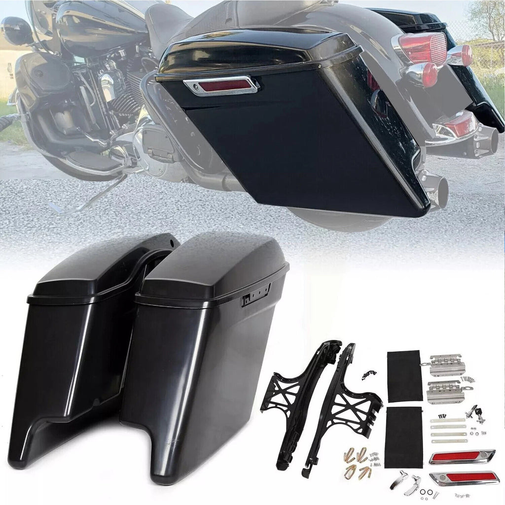 Stretched Extended Hard Saddle Bags Latch for Harley Touring Street Glide (2014–2024)