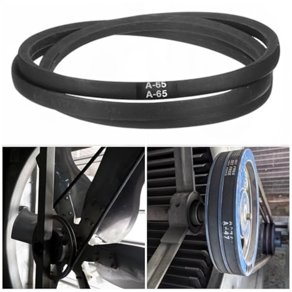 Set of 2 Rubber V Belts A654L670 for Power Transmission (65 Inch)