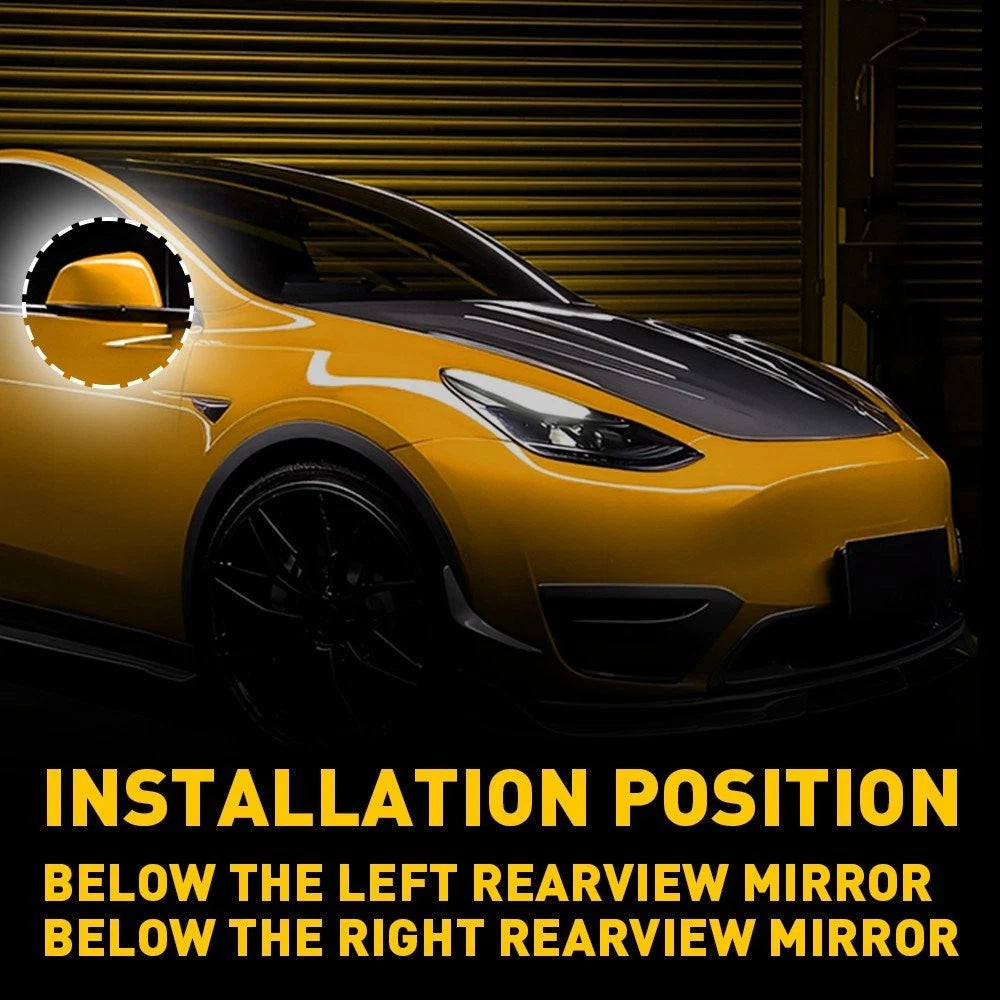 Set of 2 Door Lower Wing Mirror Cover Holders for Tesla Model Y (2020–2023)