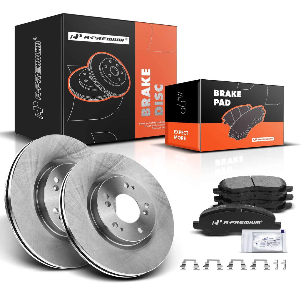 Front Disc Brake Rotors & Ceramic Pads for Mitsubishi Outlander (2007–2020)