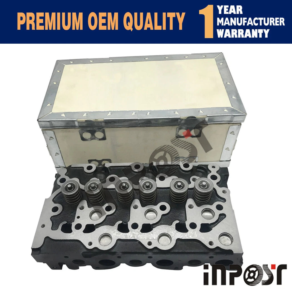 Cylinder Head Assembly with Full Gasket for Kubota D1703 D1703E (2000–2023)