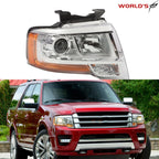 Halogen Projector Headlight for Ford Expedition (2015–2017) Chrome Right