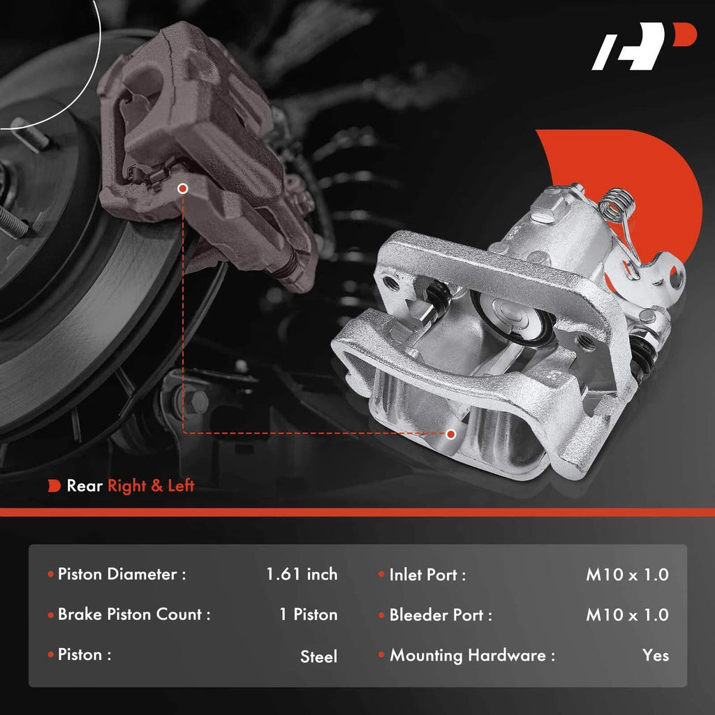 Pair Rear Brake Calipers for Chevrolet Malibu (2014-2015)