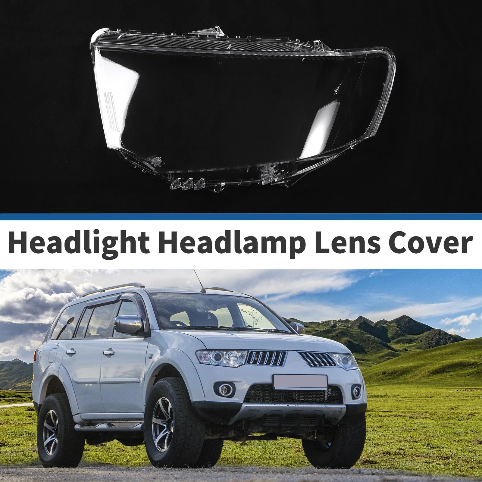 Headlight Lens Cover for Mitsubishi Pajero Sport (2013–2015)