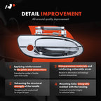 Front Right Exterior Door Handle with Key Hole for Nissan Maxima (2000-2003)