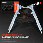 2X Hood Hinge for Ford E-150 E-250 E-350 Econoline