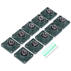 Set of 10 Pillow Block Flange Bearings for UCP204 (3/4" Bore)
