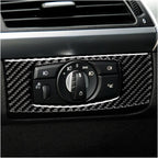 Carbon Fiber Headlight Button Cover for BMW X5 E70, X6 E71 (2008-2013)