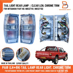 Chrome Clear Lens Rear Tail Light for Mitsubishi Triton Ute (1987-1996)
