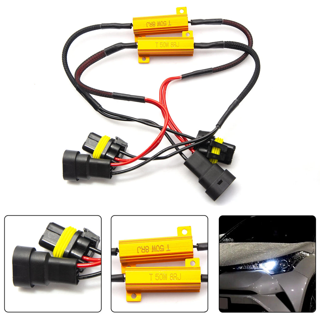 No Error LED Fog Light Load Resistor Bypass Wire Harness for Select Models (—)