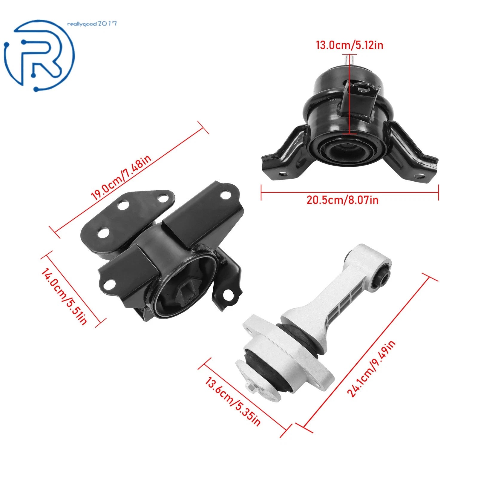 Set of 3 Engine Motor & Trans Mounts for Kia Soul (2010-2011)