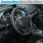 3pcs Black Steering Wheel Cover Trim Set for Subaru Forester Ascent (2019–2021)