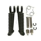 Black Driver Passenger Footpegs for Yamaha YZF R1 R6 (1998-2025) (2003-2020)
