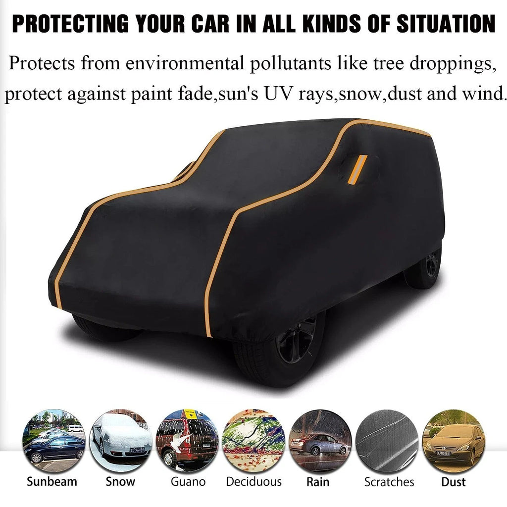 Car Cover for Jeep Wrangler JK JL (2007–2023) Waterproof UV Dust Custom Fit
