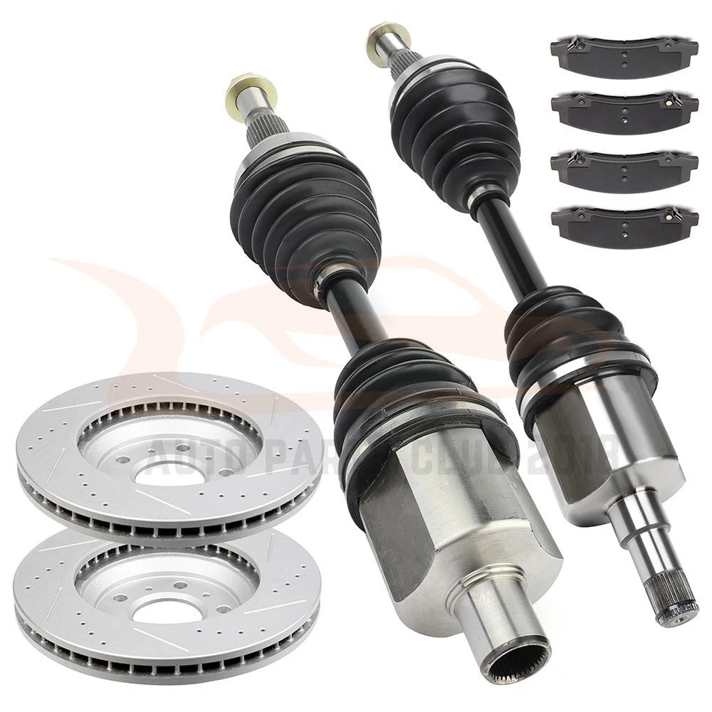 Front CV Axle + Brake Pads & Rotors for Chevrolet Monte Carlo (2006–2007)