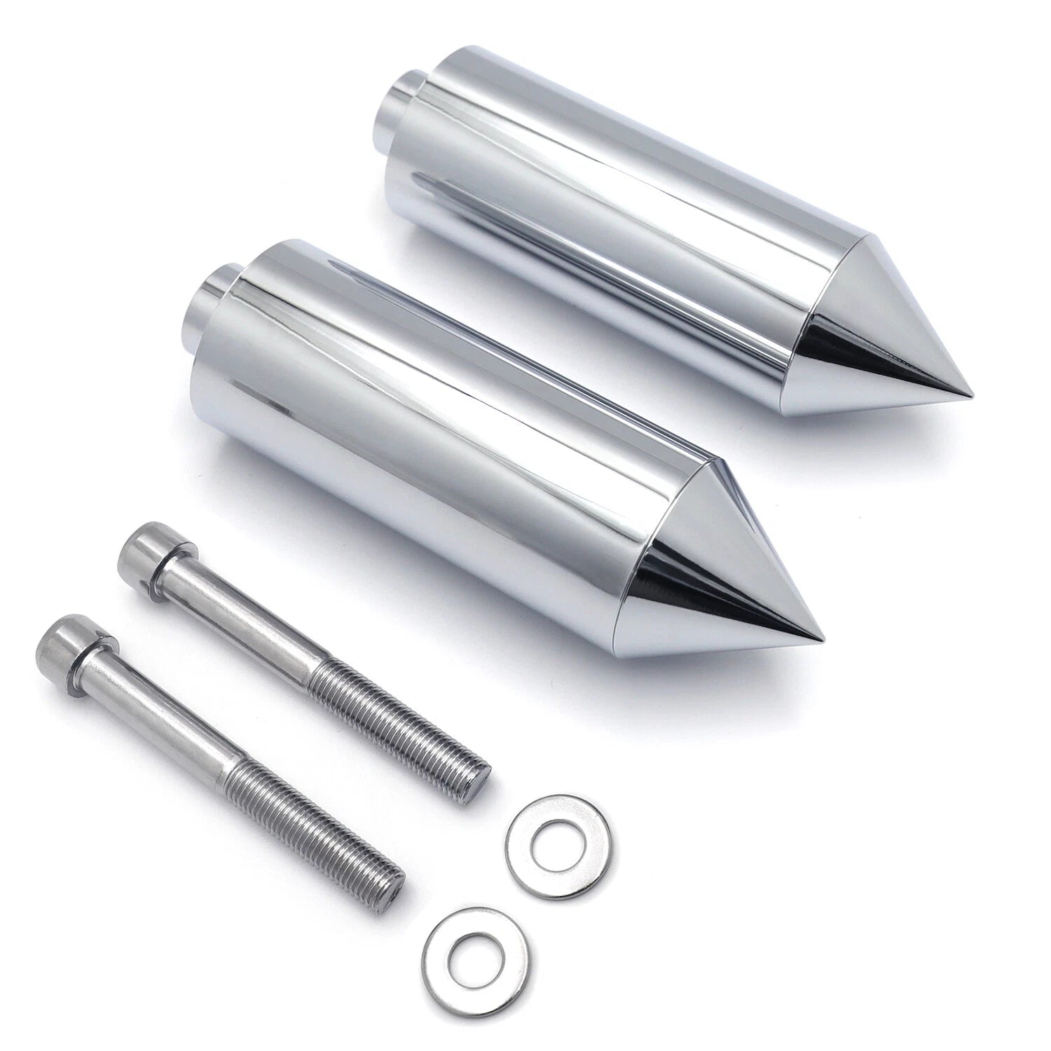Chrome Extended Spike Frame Slider Protector for Yamaha FZ-6 FZ-6S (2004–2012)