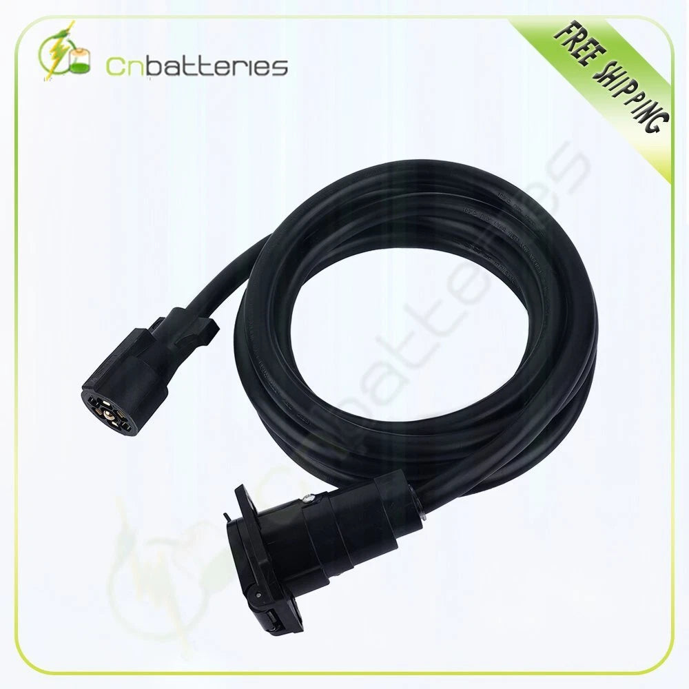 7 Way Trailer Cord for Heavy Duty Trucks (12 Ft)