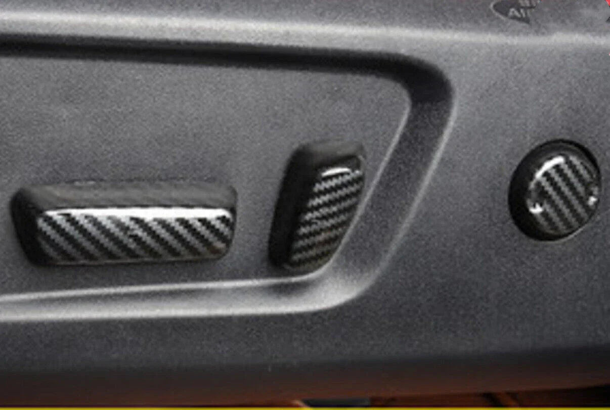 ABS Carbon Fiber Power Seat Control Cover 6pc for Toyota Tundra (2014–2021)