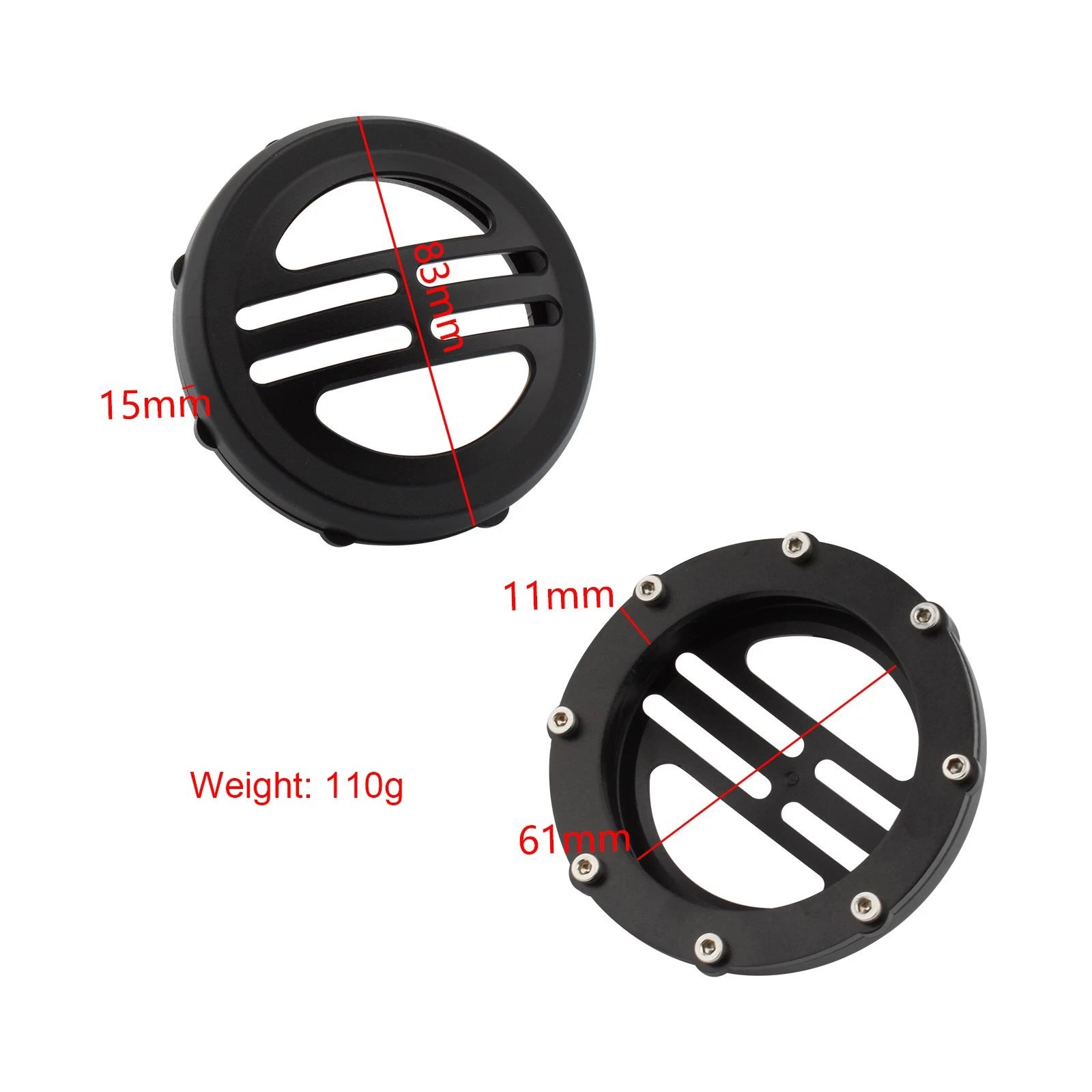 Horn Cover for Triumph Bobber T120 T100 Street Twin (Universal) - Black