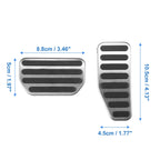 2X Gas Brake Pedal Covers for Suzuki Jimny JB64W (2018–2022) Silver Tone