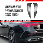 Rear Side Spoiler Canard Cover Trim for Benz E-Class W214 (2024) Carbon Look