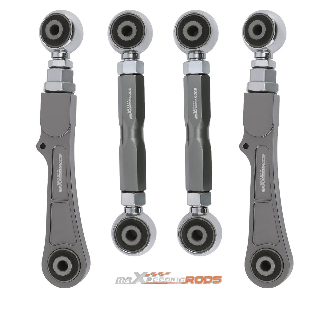 Set of 4 Aluminum Adjustable Rear Camber Control & Toe Angle Arms for Tesla Model S/X (2012–2023)