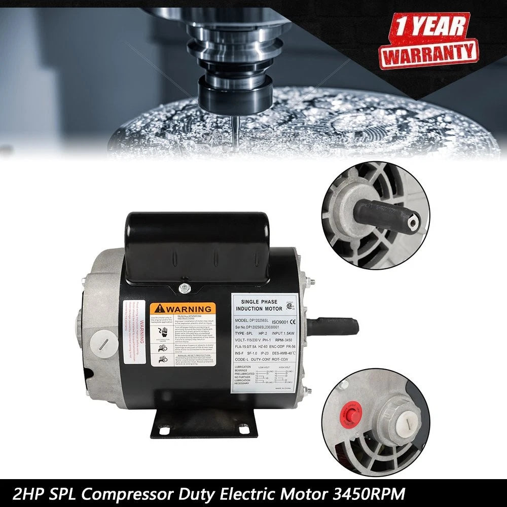 Electric Motor for Compressor Duty (56 Frame, 120/240V)