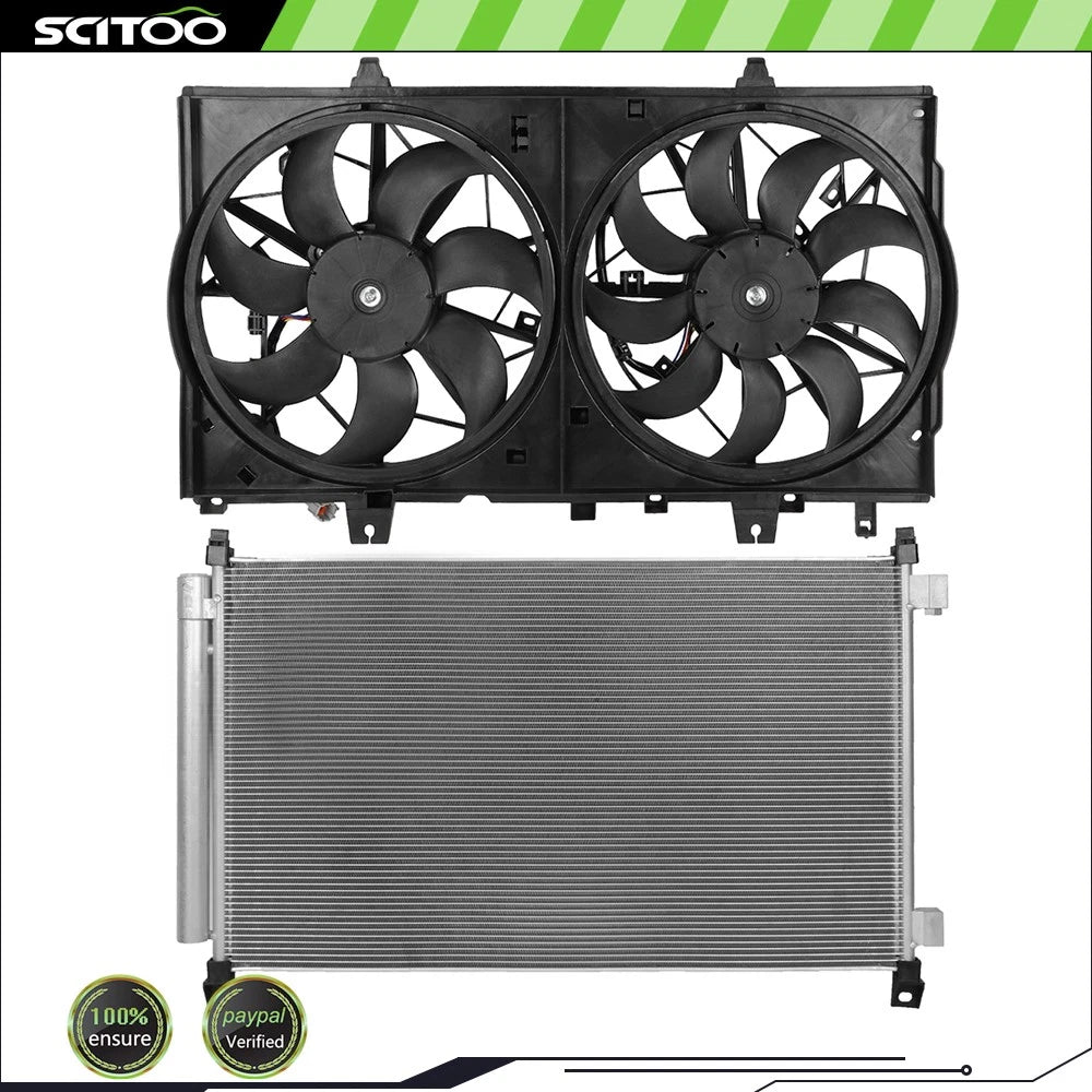 AC Condenser and Cooling Fan Kit for Nissan Rogue (2014–2019)