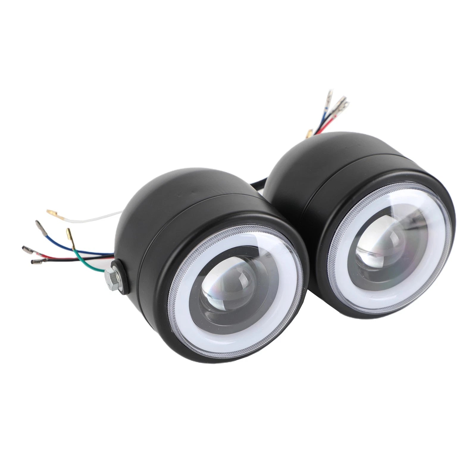 Twin Headlight for Universal Motorcycle (Black)