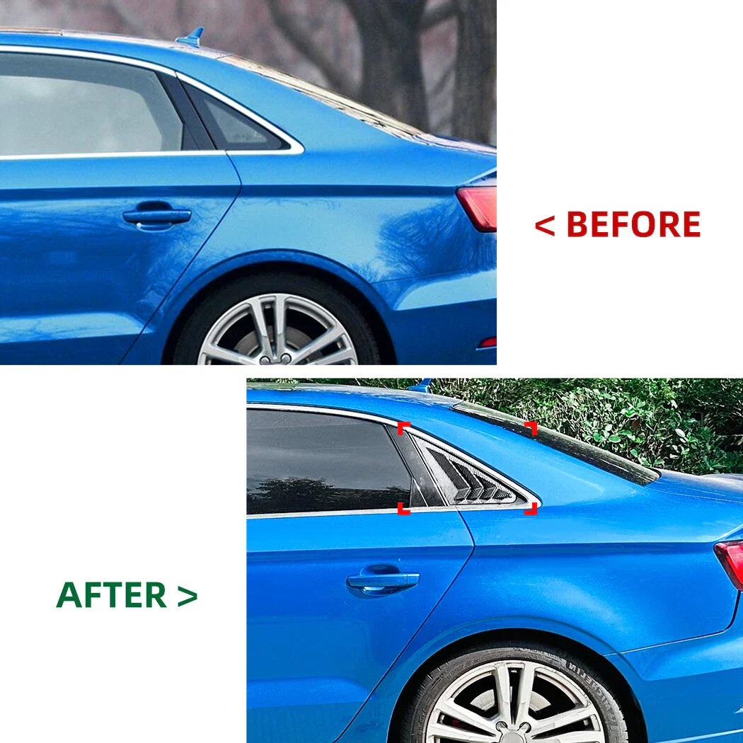 Rear Side Window Quarter Shutter Cover Trim for Audi A3 S3 (2014–2020)