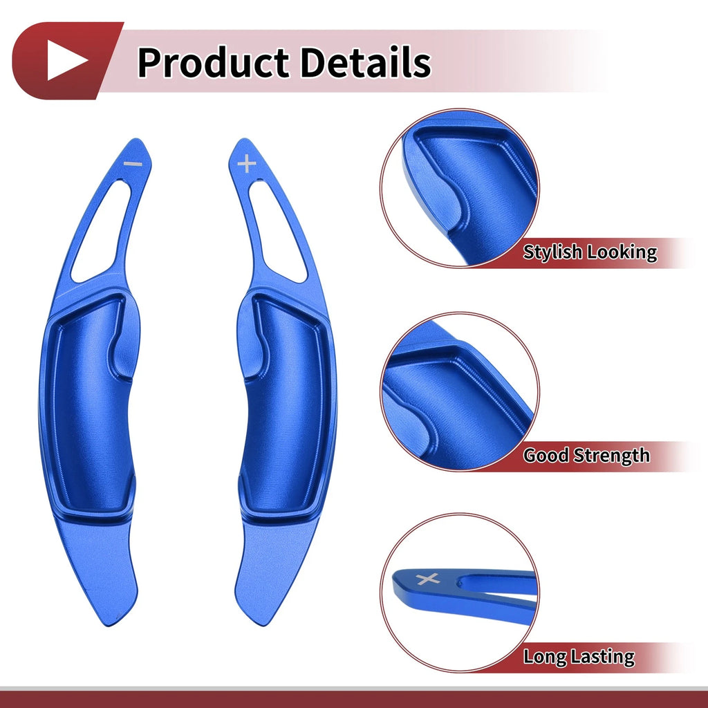 2X Blue Aluminum Alloy Steering Wheel Paddles for Subaru Forester (2012–2025)
