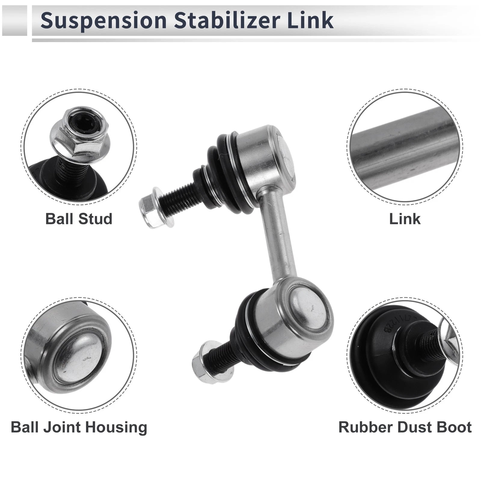 Front Stabilizer Bar Links No Bushing for Acura CL (2001–2003) No.K90340/K90341