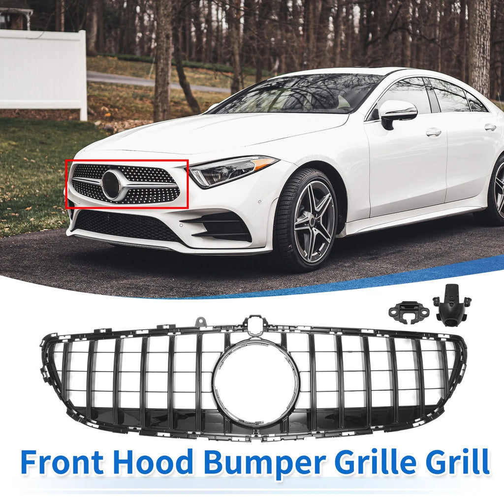 Front Upper Bumper Grille for Mercedes-Benz CLS400 (2015–2018) Black