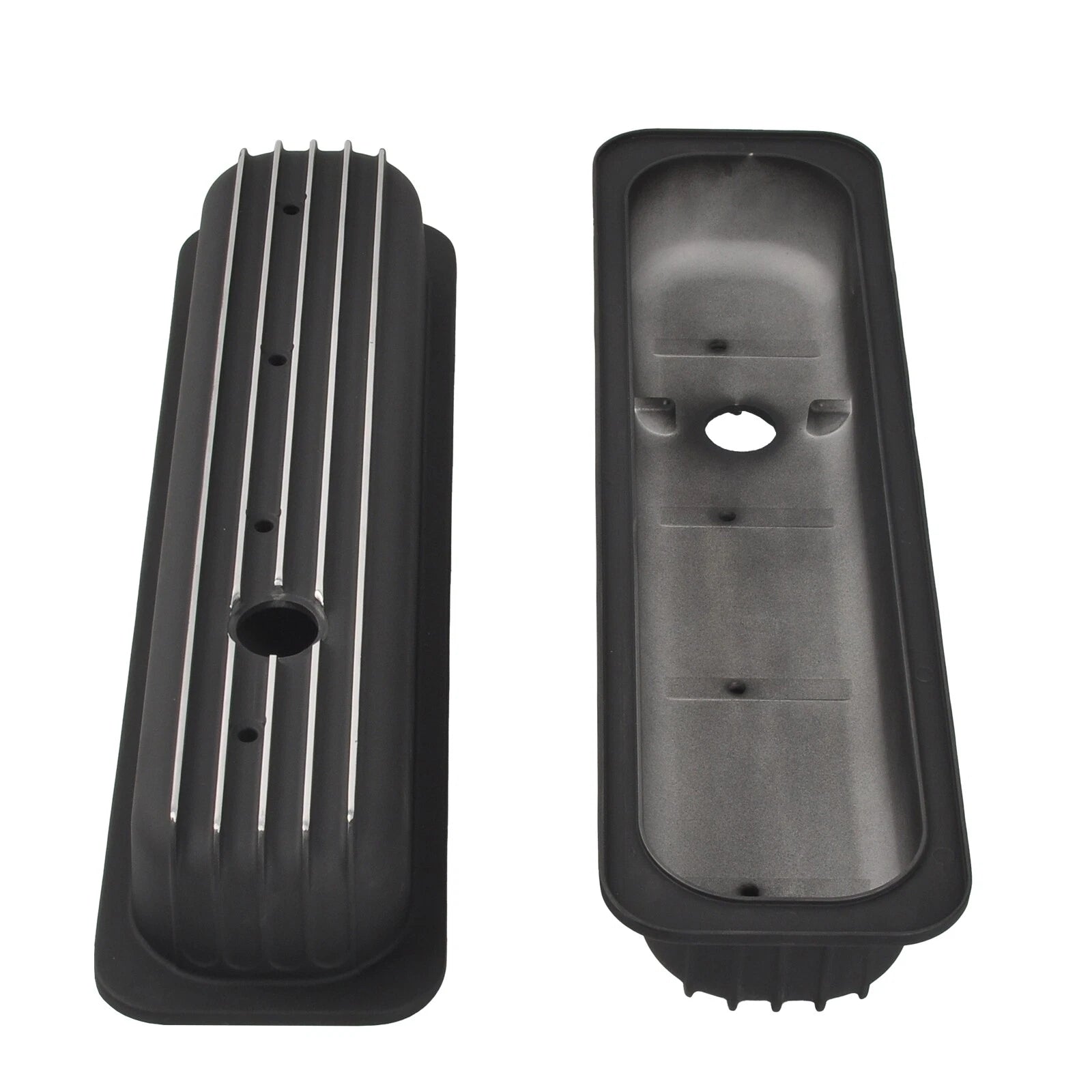 Black Short Valve Covers for Chevy 350 5.0L 5.7L (1987–1997)
