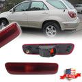 2X Red Lens Rear Bumper Side Marker Lights for Lexus RX300 (1999–2003)