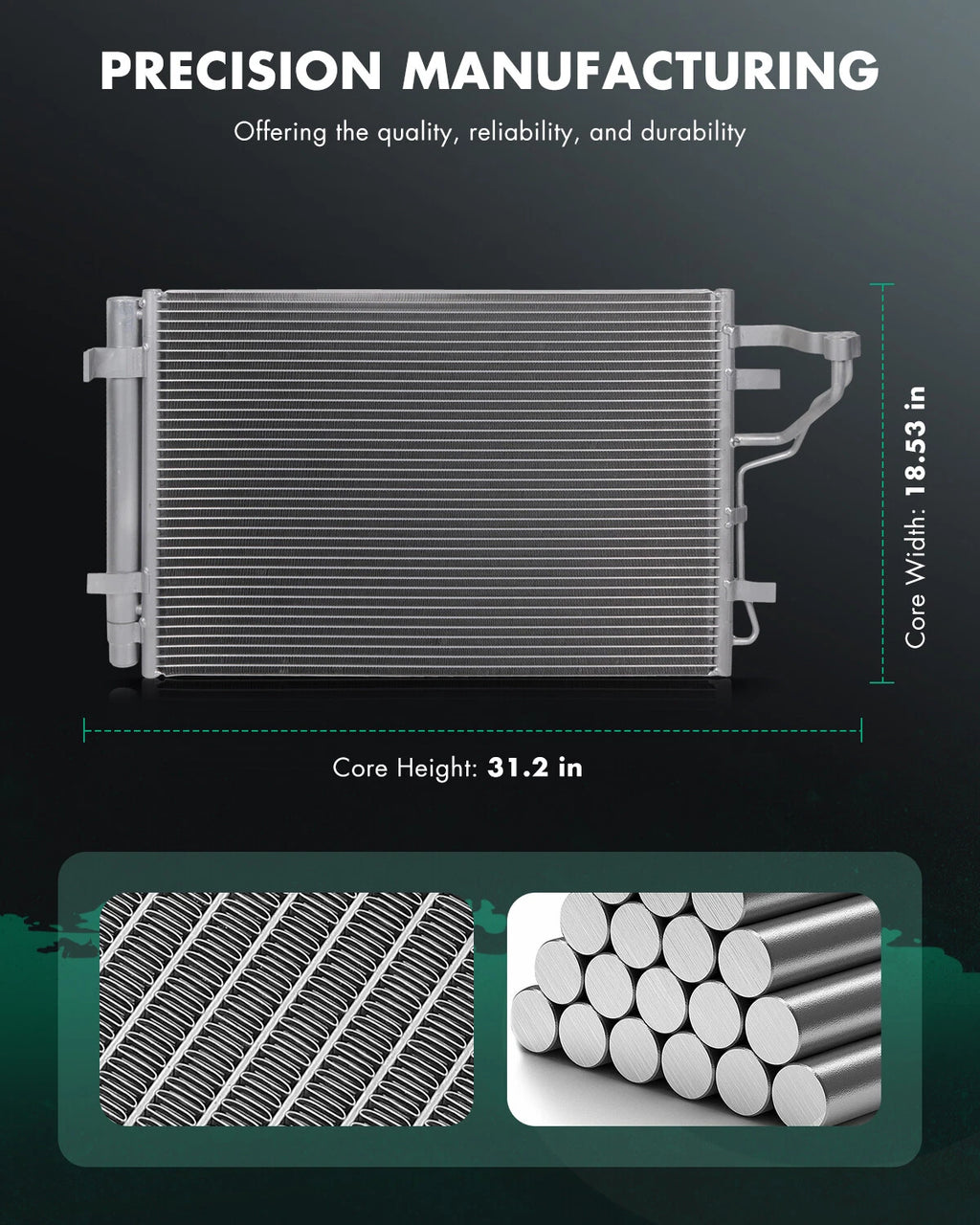 A/C Aluminum Condenser for Hyundai Elantra (2007–2012) 3591