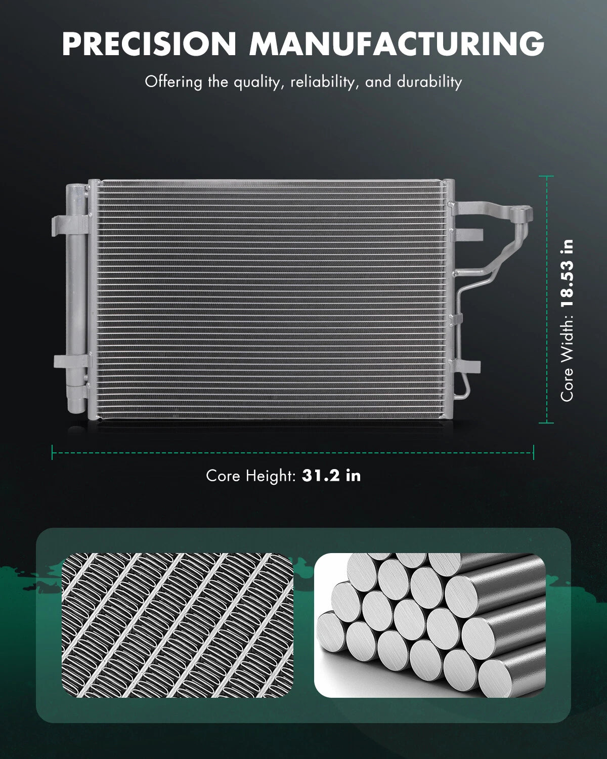 A/C Aluminum Condenser for Hyundai Elantra (2007–2012) 3591