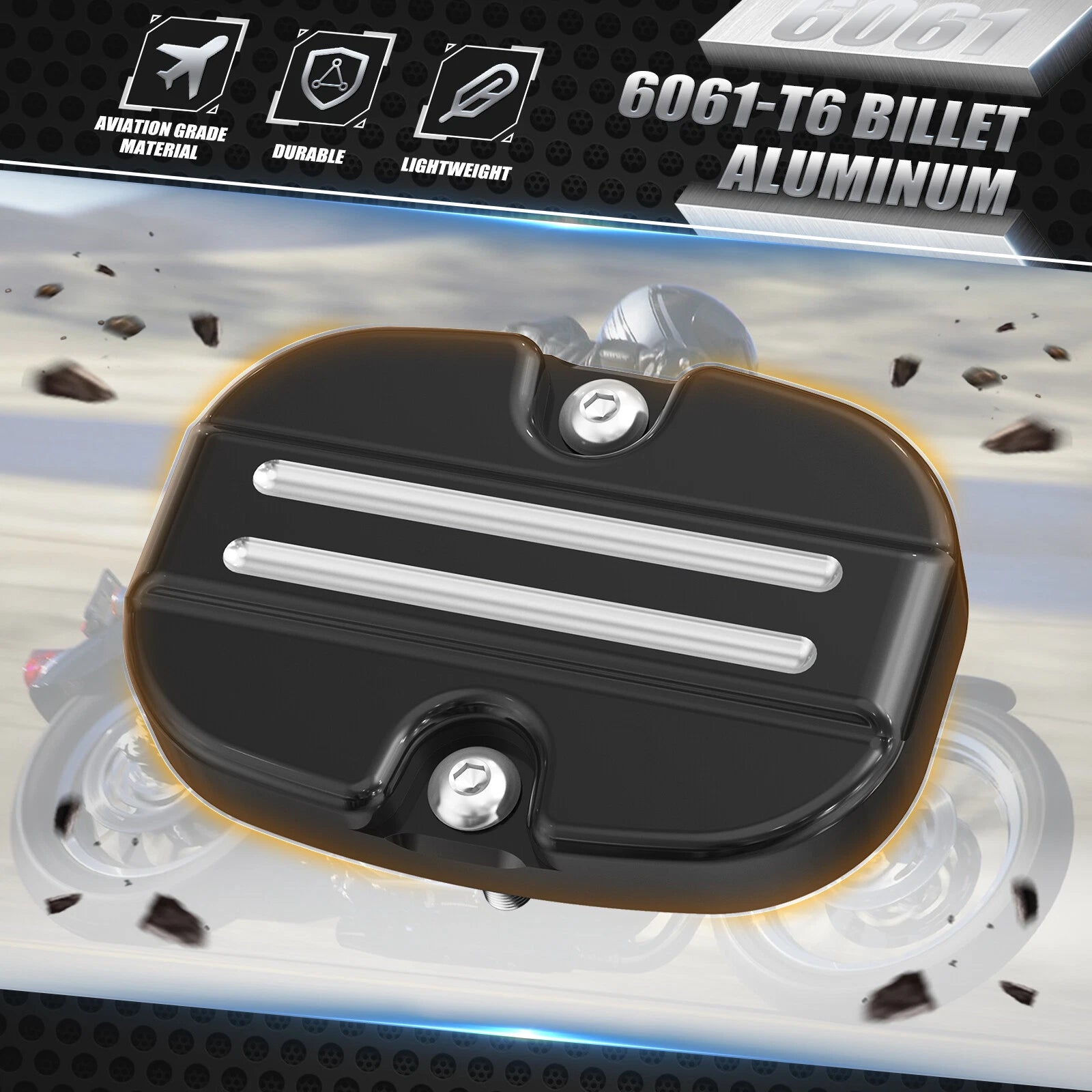 Rear Brake Master Cylinder Cover Aluminum for Harley Road Glide (2015–2023)