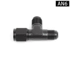 3-Way Tee Fitting Adapter AN4 AN6 AN8 AN10 AN12 Female to Male Black