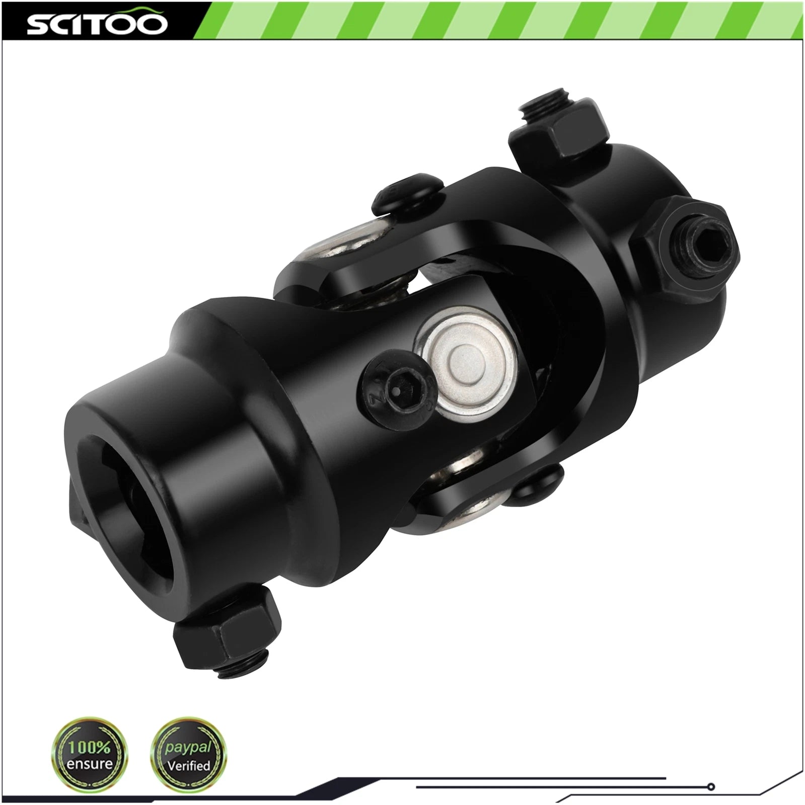 Black Steel Universal Steering U-Joint 3/4" DD x 3/4" DD