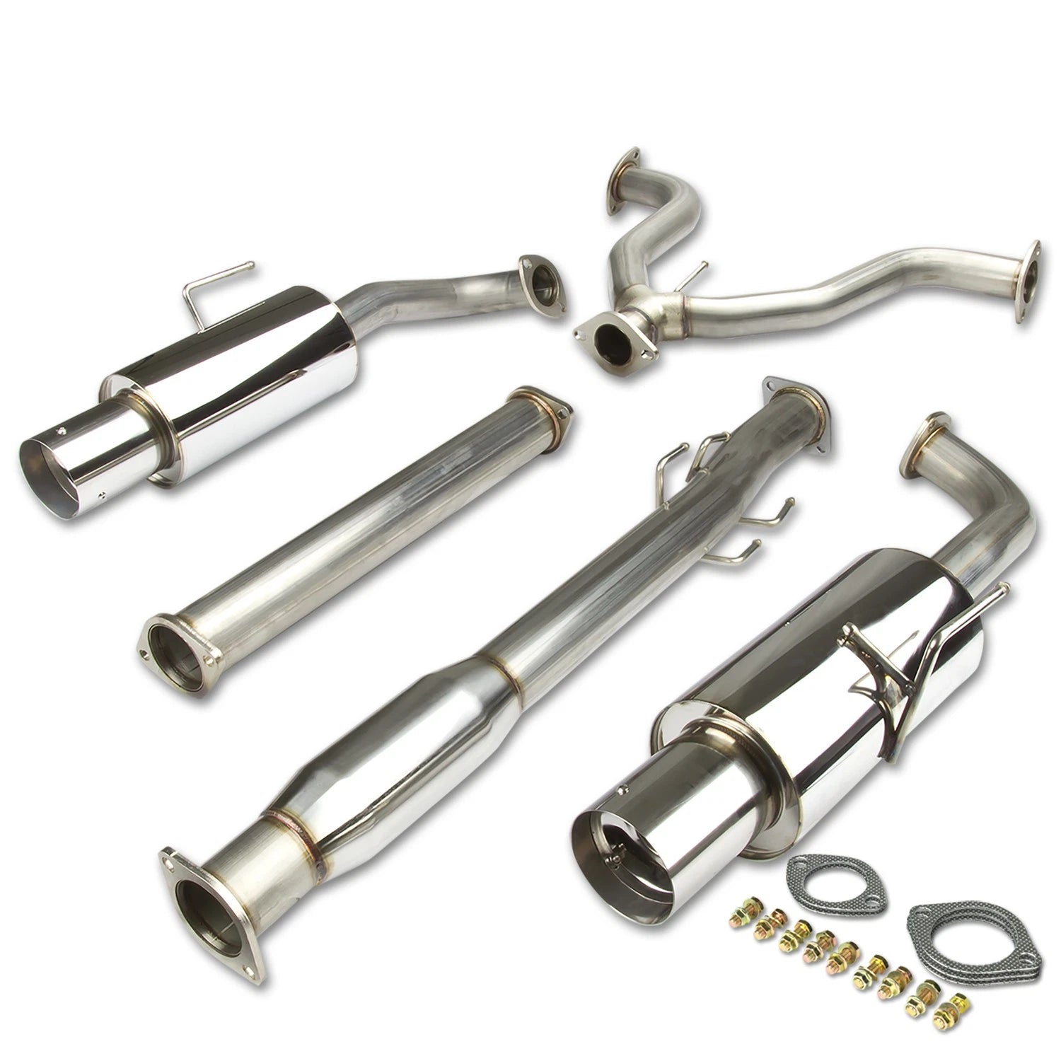 Dual 4" Muffler Tip Catback Exhaust for Nissan Altima Sedan V6 (2007–2012)