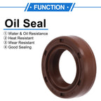 Set of 2 Oil Seal Rotary Shaft Seal FKM Rubber 16x26x7mm